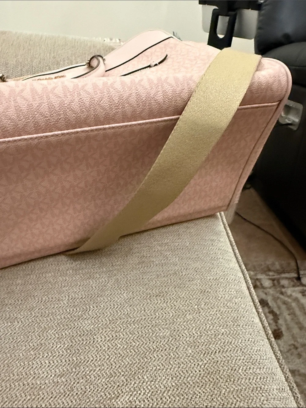 Michael Kors Pink Logo weekender bag